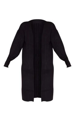 Black Ribbed Knitted Midi Cardigan -Modern Wear Boutique 69874bebea1ef562f78395c3e98c38feb659b931 cma0835 5