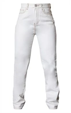 Off White Contrast Stitch Long Leg Straight Jeans -Modern Wear Boutique 6b1b090f5d7daa15c8f1bbcf0526e93d93c1352b cmk8867 5