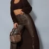 Chocolate Maxi Knit Cardigan