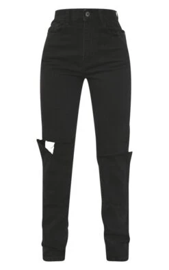 Washed Black Slash Knee Long Leg Straight Leg Jeans -Modern Wear Boutique 6bdf85290691facde9bcf83b9fa2b0155f5e1fe4 cmk8886 5