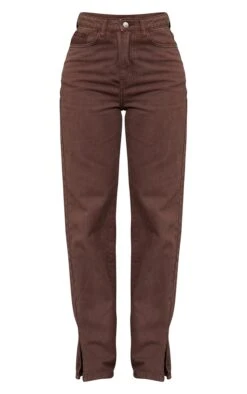 Brown Split Hem Straight Leg Jeans -Modern Wear Boutique 6d7b9fd395bbd8c3b85c51439a3237d41f1cc4b3 cmo4478 5