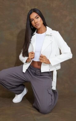 White Faux Leather Regular Fit Belted Biker Jacket -Modern Wear Boutique 6ee65603c0f2408553806fe38ffb06128170cf7c cms3799 1