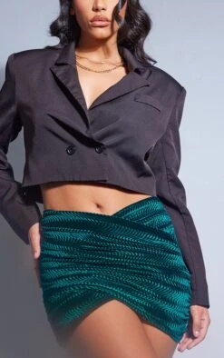 Emerald Green Textured Velvet Wrap Mini Skirt 9 Emerald Green Textured Velvet Wrap Mini Skirt -Modern Wear Boutique 71e346171df73ef6ad4118d3576f3fa8ae2fd345 cnb4114 4