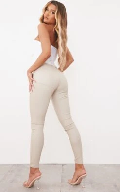 Stone Hourglass Coated Skinny Jeans