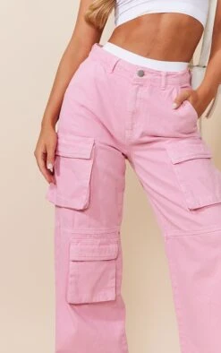 Light Pink Baggy Wide Leg Cargo Pocket Jeans -Modern Wear Boutique 7dfeac8674f25671796f8ef95f3cd7801b70514c cnd4411 4