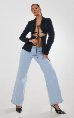 Black Layered Tie Front Fitted Blazer 7 Black Layered Tie Front Fitted Blazer -Modern Wear Boutique 8300a231f2f09c131df2bb824c707572302e9121 cnc6099 3