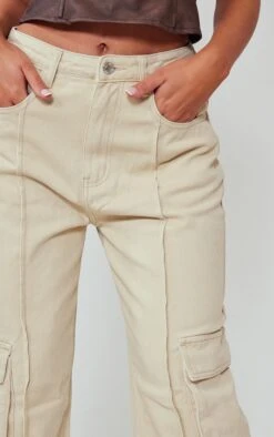 Sand Cargo Pocket Detail Baggy Boyfriend Jeans -Modern Wear Boutique 856c1b55d319bcff525db3f478035ce6e115c10a cmv3698 4