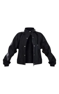 Black Rubberised Hooded Drawstring Jacket 9 Black Rubberised Hooded Drawstring Jacket -Modern Wear Boutique 8613932cbc7f82afd82afb5baaae74c0d7547cb0 cnc6121 5