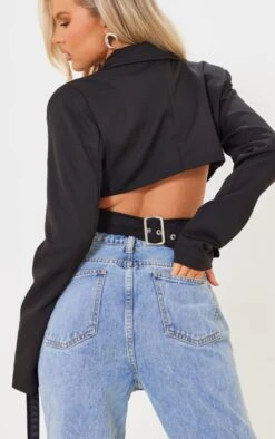 Black Belt Detail Wrap Over Cropped Blazer -Modern Wear Boutique 891b51f62d0bfc99ecd22746270c85d69bdc8946 cnd3355 4