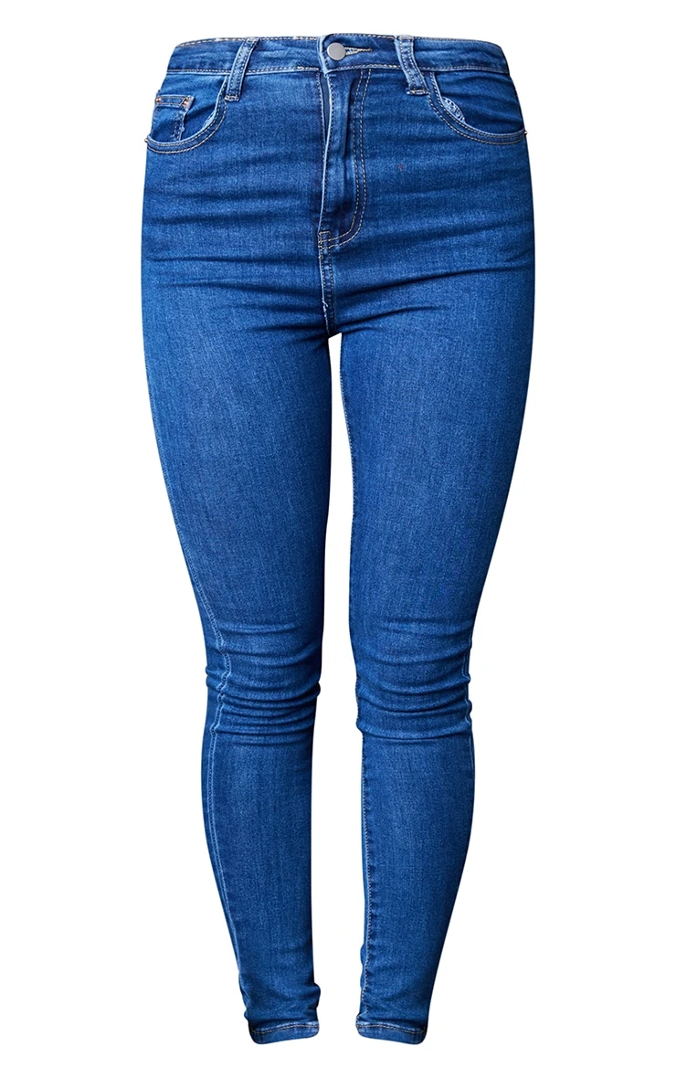 PRETTYLITTLETHING L30 Mid Blue 5 Pocket Skinny Jeans 6 PRETTYLITTLETHING L30 Mid Blue 5 Pocket Skinny Jeans - Image 6