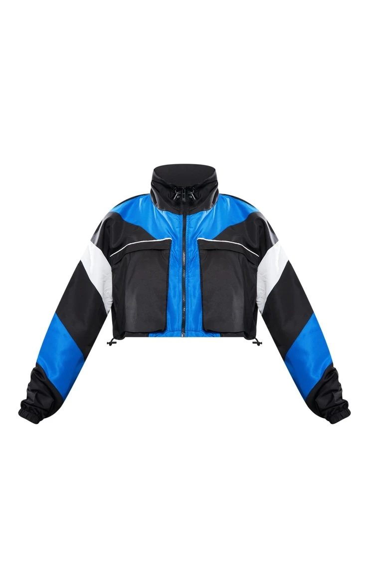 Blue Contrast Panel Pocket Front Jacket 5 Blue Contrast Panel Pocket Front Jacket - Image 5