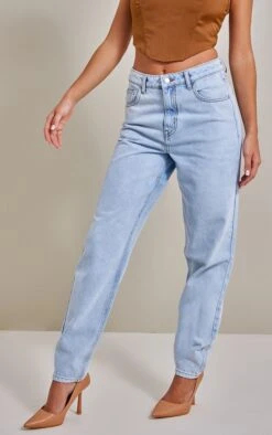 PRETTYLITTLETHING L32 Light Blue Mom Jeans -Modern Wear Boutique 8e9e5322a595c23634f548aad2a6fb1d1eb31dca cmy8029 2