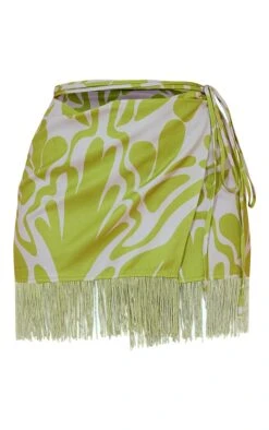 Green Abstract Floral Tassel Hem Wrap Mini Skirt -Modern Wear Boutique 8f4f451dad069c91fe1f4cb3c08f1b2cef200929 cmy6036 6
