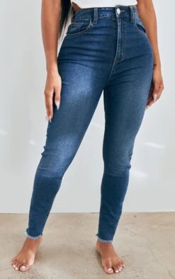 PRETTYLITTLETHING Shape Mid Blue Wash High Waist Fray Hem Skinny Jeans -Modern Wear Boutique 8f61205e7b24d2e789ad19898bc7047425af0a7b cmu4727 2