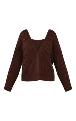 Chocolate Chunky Knit Slouchy Cardigan -Modern Wear Boutique 916df12b7b86fb8173d3cef19abbd18f57066017 cmr2698 5