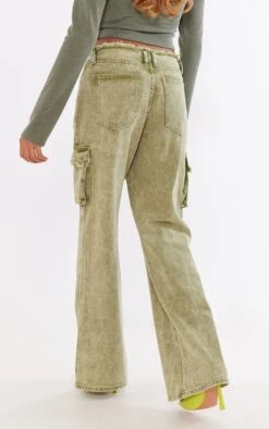 Washed Khaki Frayed Waistband Utility Pocket Denim Cargos -Modern Wear Boutique 91bfdc45e8ced4a177af9350df310472305f5bac cnc5722 3