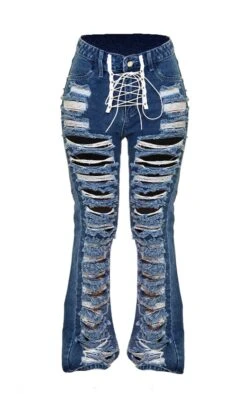 Mid Blue Wash Extreme Distressed Lace Slim Fit Jeans 9 Mid Blue Wash Extreme Distressed Lace Slim Fit Jeans -Modern Wear Boutique 952968f220e0326efa1a66a574f751478c7c6e45 cnc6400 5