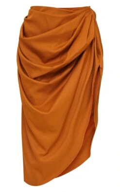 Brown Ruched Side Midi Skirt -Modern Wear Boutique 983643cd9ac4791d4b57c43a64689ee873ca00d6 cmn8197 5