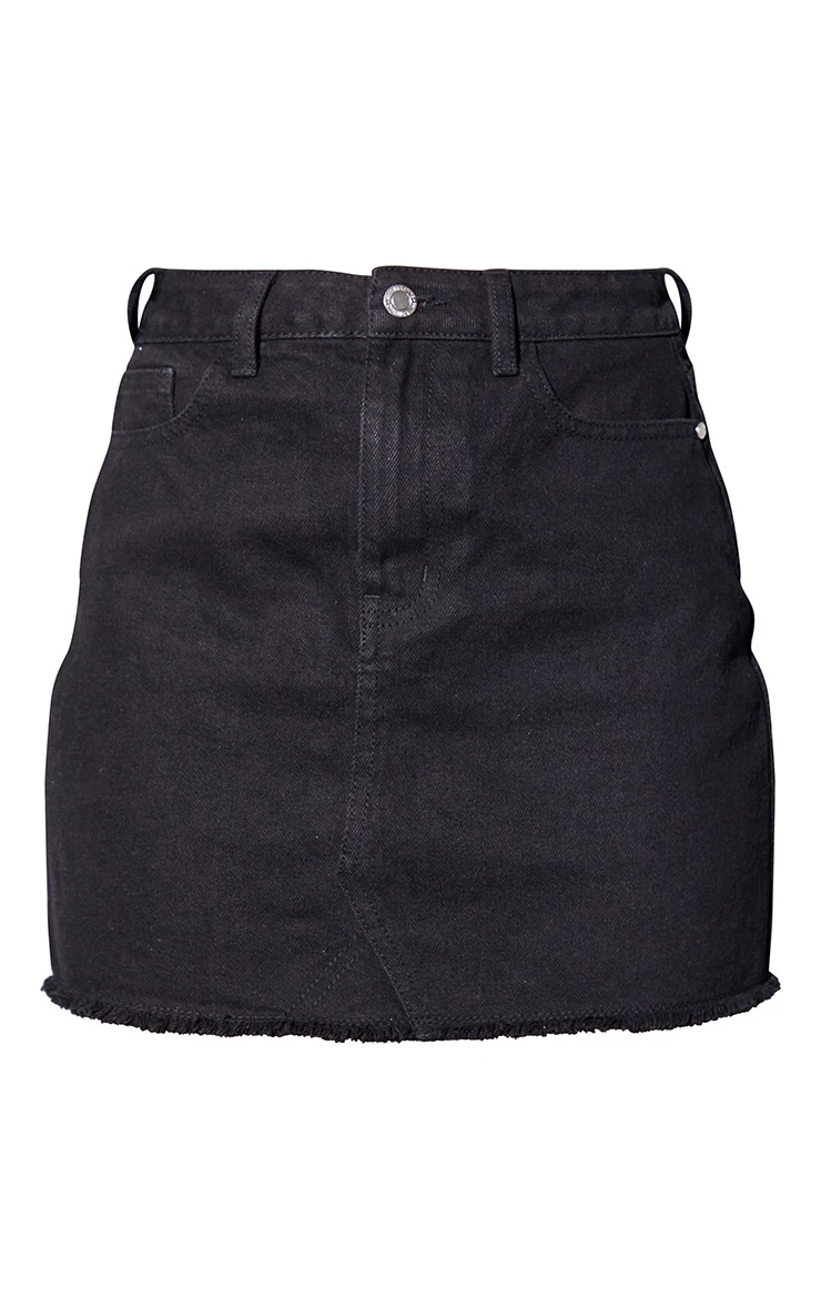 Black Basic Denim Skirt 7 Black Basic Denim Skirt - Image 7