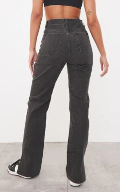 Washed Grey Ripped Split Hem Jeans -Modern Wear Boutique 99ef1d20f839c34712b7bd4dfdead5de323c7b0c cmo8271 3