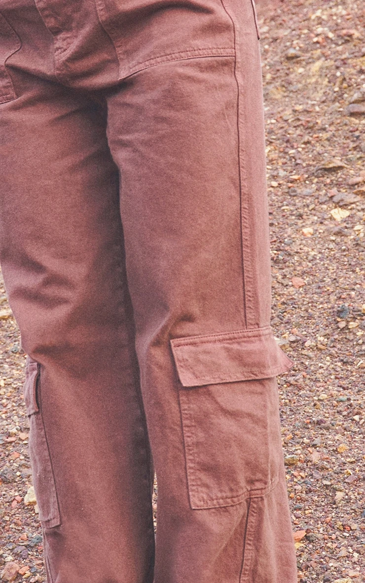 RENEW Brown Cargo Pocket Baggy Wide Leg Jeans 5 RENEW Brown Cargo Pocket Baggy Wide Leg Jeans - Image 5