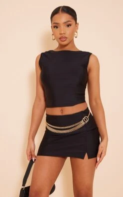 Black Contour Slinky Split Hem Mini Skirt 9 Black Contour Slinky Split Hem Mini Skirt -Modern Wear Boutique 9e7c03c39dc179036eff25d8a1a82e4502667cab cnd3975 4