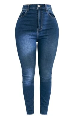 PRETTYLITTLETHING Shape Mid Blue Wash High Waist Fray Hem Skinny Jeans -Modern Wear Boutique 9f738b86a4a9121a2cdae19b1d2fed0a73881ea3 cmu4727 5