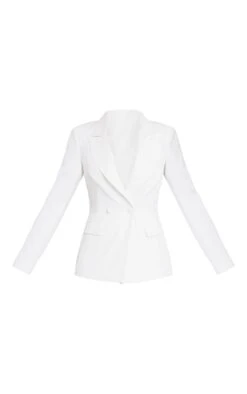 White Woven Pocket Detail Double Breasted Blazer -Modern Wear Boutique a17a69962421550de25eaea4f602314e9488c285 cmv8927 5