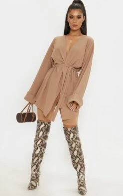 Camel Belted Oversized Sleeve Blazer -Modern Wear Boutique a356b21b3a333a46823402bdd472eeb1d882006a cmb3953 4