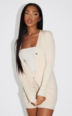 Stone Ribbed Midi Knit Cardi