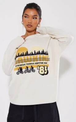 Cream Stranger Things Hawkins Knit Jumper