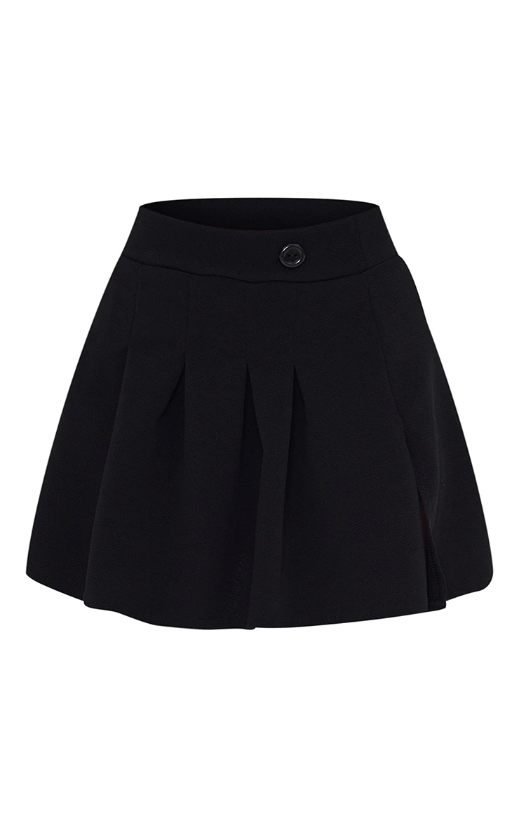 Black Pleated Side Split Tennis Skirt 6 Black Pleated Side Split Tennis Skirt - Image 6
