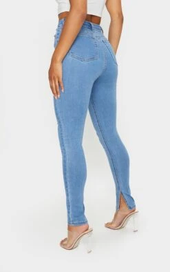 Light Blue Wash Side Split Hem Skinny Jeans -Modern Wear Boutique a9984d520c79aa81a4e7c6785e82f826649f290f CMK8883 3