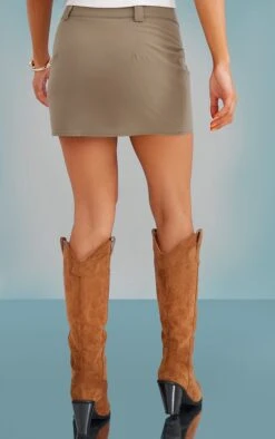 Khaki Woven High Waisted Belt Loop Detail Mini Skirt 8 Khaki Woven High Waisted Belt Loop Detail Mini Skirt -Modern Wear Boutique abf8a25b76d0239df540e2c8a77116bf778075fb cnd1097 3