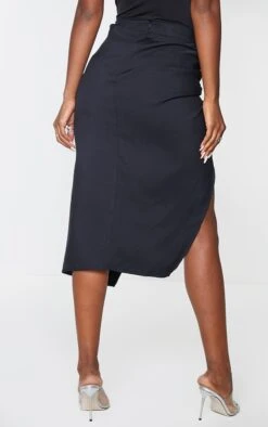 Black Woven Ruched Detail Midi Skirt -Modern Wear Boutique ade05777d6a6e528c070e433f523ba6a41229e96 cmo3044 3