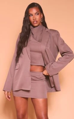Taupe Oversized Blazer