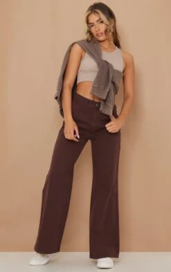 Chocolate Wide Leg Jeans