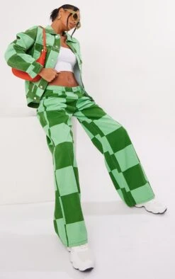 Green Check Print Denim Jacket 9 Green Check Print Denim Jacket -Modern Wear Boutique b37c78b126241592f2e5fffc0607d0eadb27b052 cna7337 3