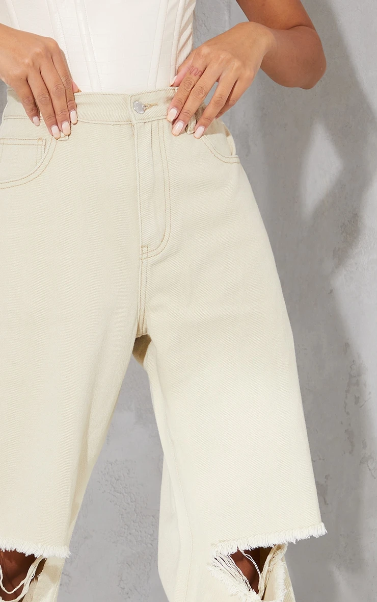 Washed Stone Baggy Low Rise Ripped Boyfriend Jeans 5 Washed Stone Baggy Low Rise Ripped Boyfriend Jeans - Image 5