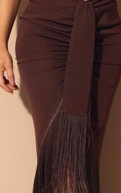 Chocolate Brown Tassel Hem Midi Skirt -Modern Wear Boutique b94c224fa056d45d2e544d6e9835174d4aac4969 cmv8599 4