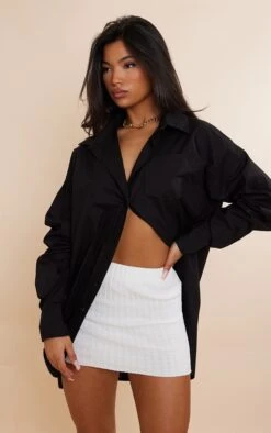 Ecru Chunky Rib Mini Tube Skirt