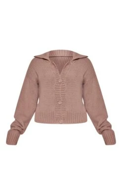 Stone Chunky Knit Exaggerated Collar Cardigan -Modern Wear Boutique be1ba39f1f109032b5bc34dc2e2eb400ea1097ef cnc0933 5