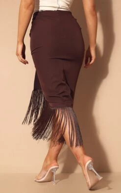 Chocolate Brown Tassel Hem Midi Skirt -Modern Wear Boutique bff4ca76b33ea691806fbf81cbc0a2cf830c26ff cmv8599 3