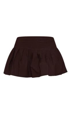 Brown Stretch Woven Low Rise Pleated Micro Mini Skirt -Modern Wear Boutique c09a3938e58dc9c3b073b0b4300e856e3a2bd488 cmy1215 6