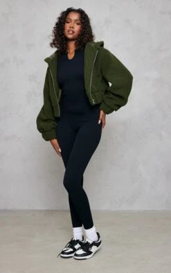 Dark Khaki Borg Hooded Zip Through Jacket -Modern Wear Boutique c12ac13cd6be9c8968e21887c20b0579d8a39a02 cnb9530 3