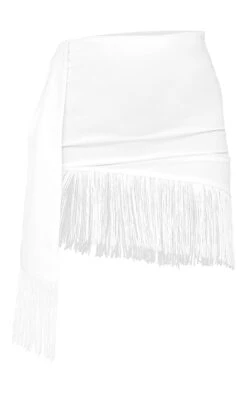 White Woven Fringe Hem Drape Front Mini Skirt -Modern Wear Boutique c395b2ae68a116dc241857cd8d4e0ce429846fb8 cmw6276 6