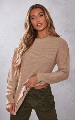 Stone Round Neck Side Split Jumper -Modern Wear Boutique c3dd57b2b527bc9d33e80ac3a07314fd0394daf6 clr1228 3