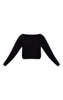 Black Off The Shoulder Knit Jumper -Modern Wear Boutique c49267dc446b7f46ecaee2d515e4fcaf1855770c cmv1379 5