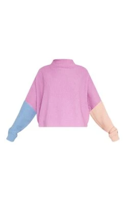 Pink Oversized Colour Block Jumper -Modern Wear Boutique c4f155abdb999a2b26715389bb2128019b88279c clu8956 5
