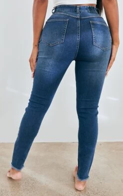 PRETTYLITTLETHING Shape Mid Blue Wash High Waist Fray Hem Skinny Jeans -Modern Wear Boutique c506ffffd6ab2d1f2bd20b6019e245e4aca62c81 cmu4727 3